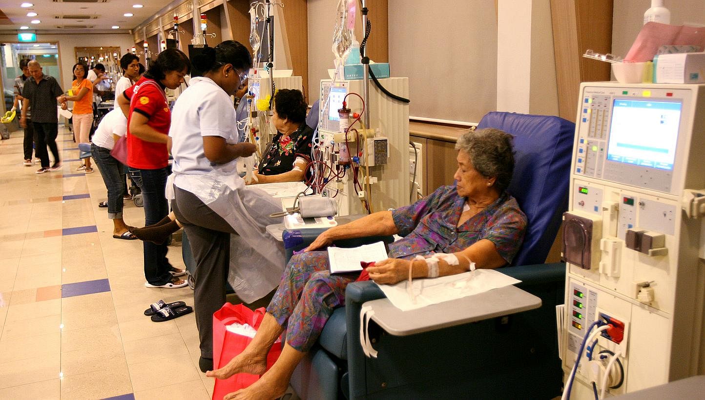 The National Kidney Foundation (NKF) on Thursday, Nov 7, 2013, said it has doubled the insurance coverage for live kidney donors to $200,000 under its group living policy, insured by NTUC Income. -- ST FILE PHOTO:&nbsp;SHAHRIYA YAHAYA