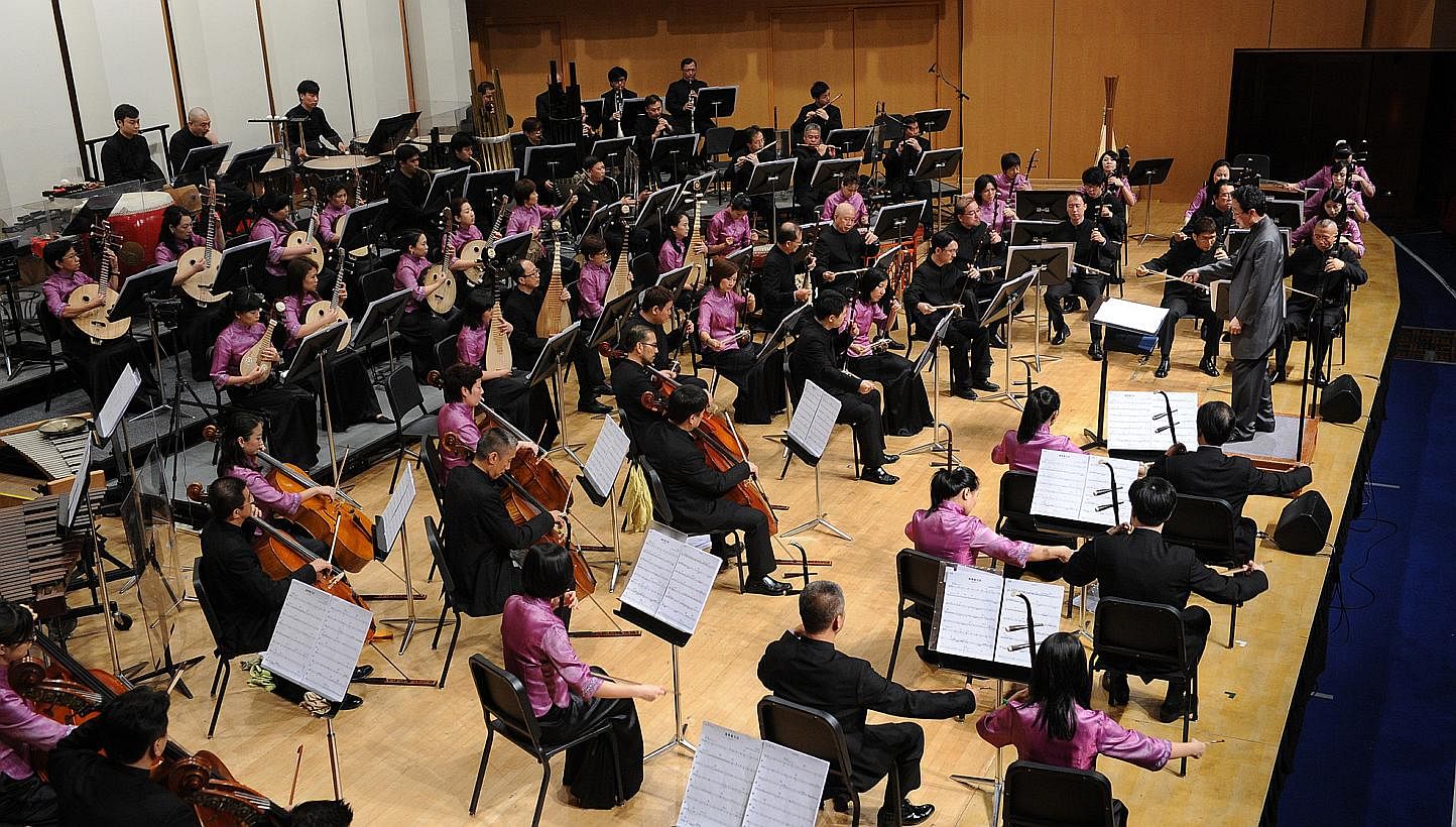 The arts, including the Singapore Chinese Orchestra, is the latest sector to be hit by the tightening of regulations for hiring foreigners. -- PHOTO: SINGAPORE CHINESE ORCHESTRA