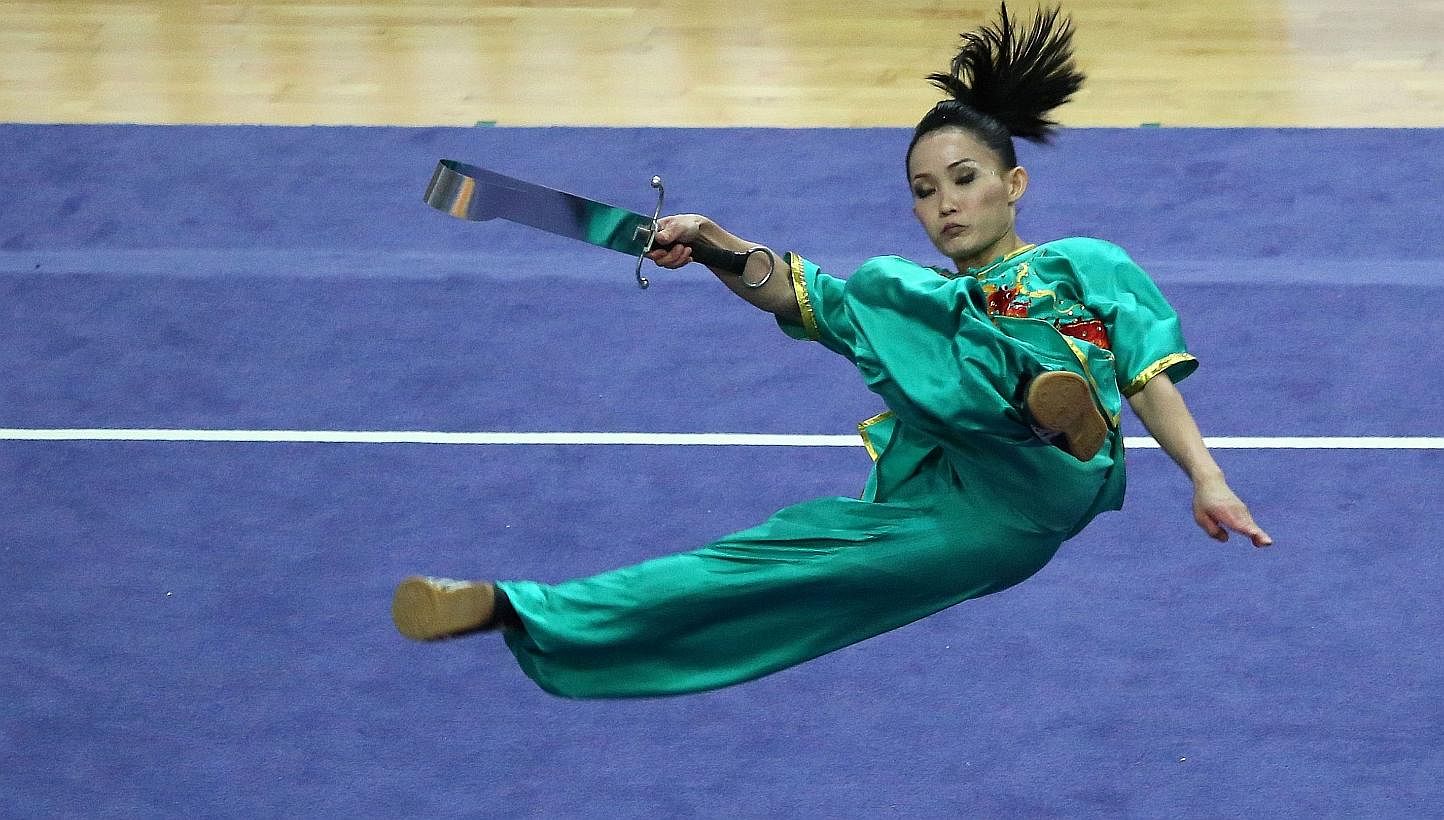 Malaysia's Diana Bong Siong Lin performs during the women's Nandao competition during the 27th SEA Games in Nay Pyi Daw, Dec 8, 2013.&nbsp;