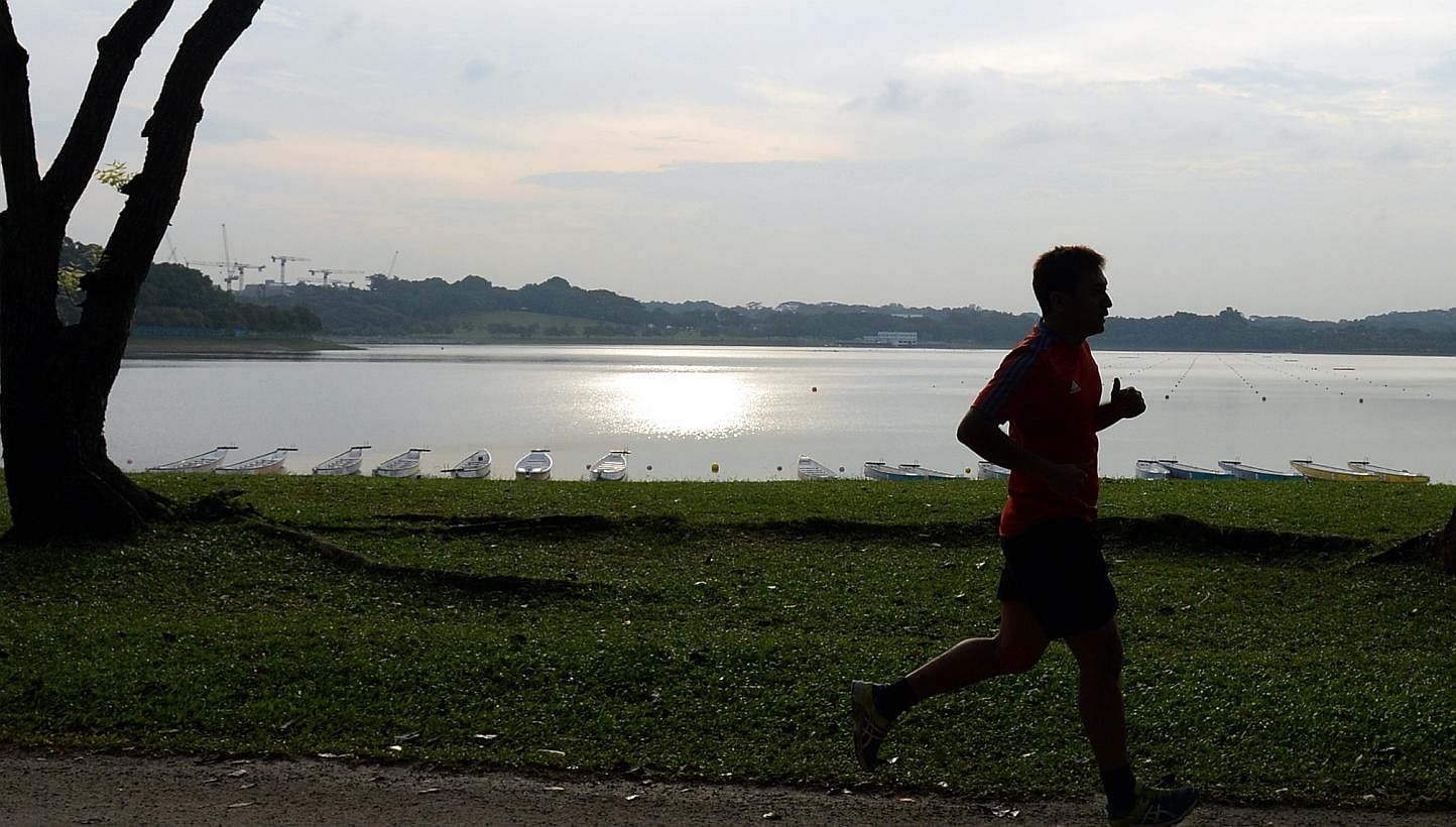 Lower Seletar Reservoir Park (below) has joined several other parks in becoming 
"smoke-free". Other parks with the same rules include Bedok Reservoir Park (right), HortPark (far right) and the Singapore Botanic Gardens.