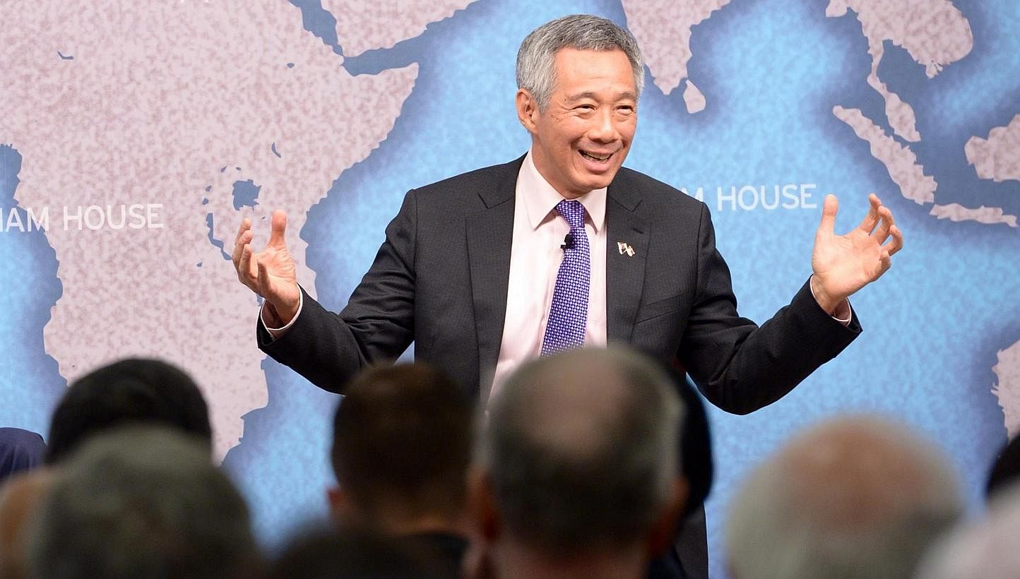 Singapore's Prime Minister Lee Hsien Loong held a dialogue at London's Chatham House, speaking on the topic "Singapore's Perspectives on Asia and Europe" on Friday, March 28, 2014. In the wake of the recently-announced Pioneer Generation Package, Pri