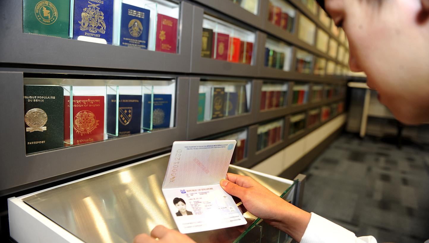 The Immigration and Checkpoints Authority (ICA) has a library of genuine samples of passports from countries around the world to help officers pick up skills on telling real from fake. The Singapore passport remains one of the most welcomed.