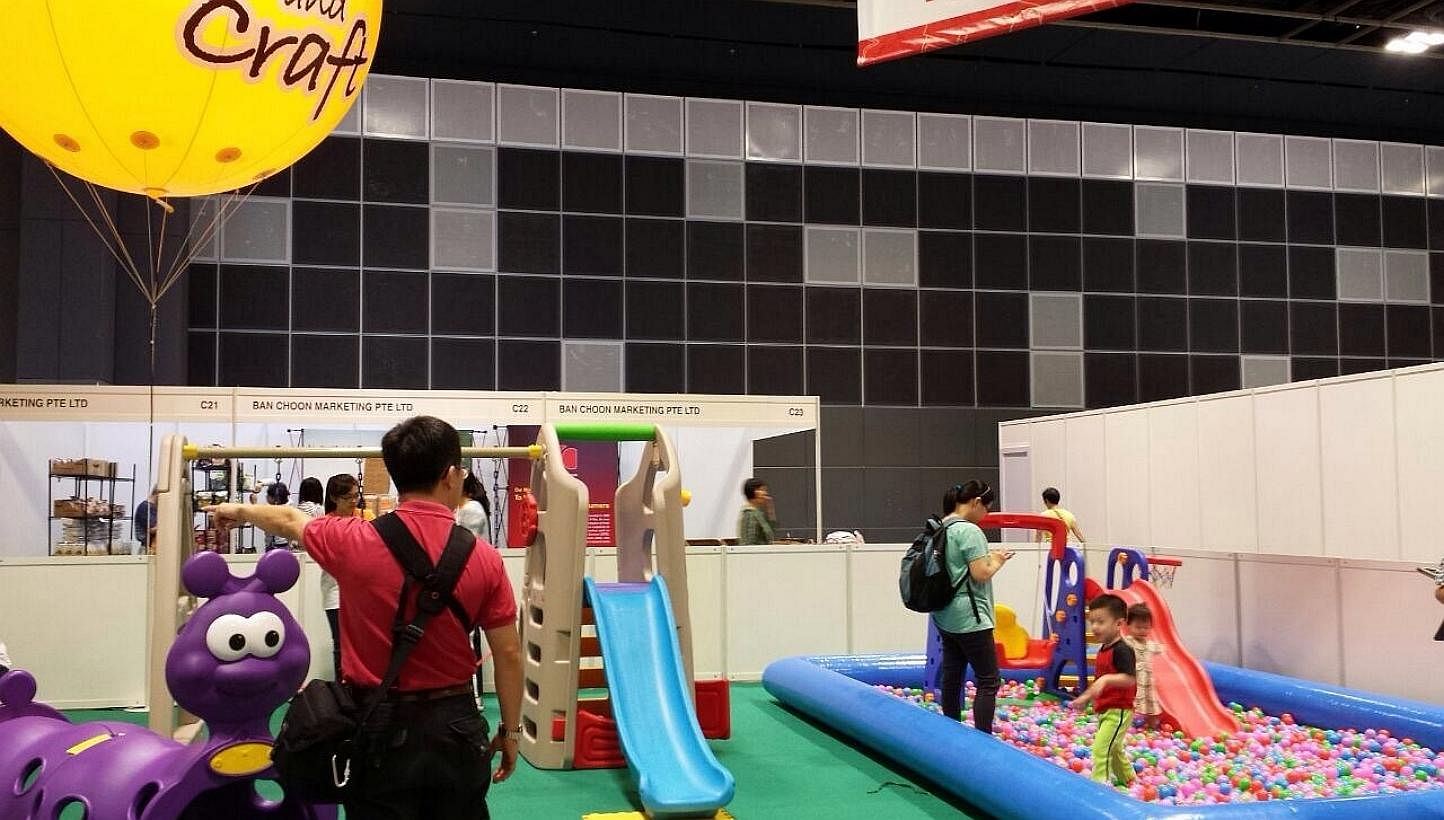 Playtime zone for the young ones at this weekend's Health &amp; You exhibition.&nbsp;-- ST PHOTO: JOAN CHEW
