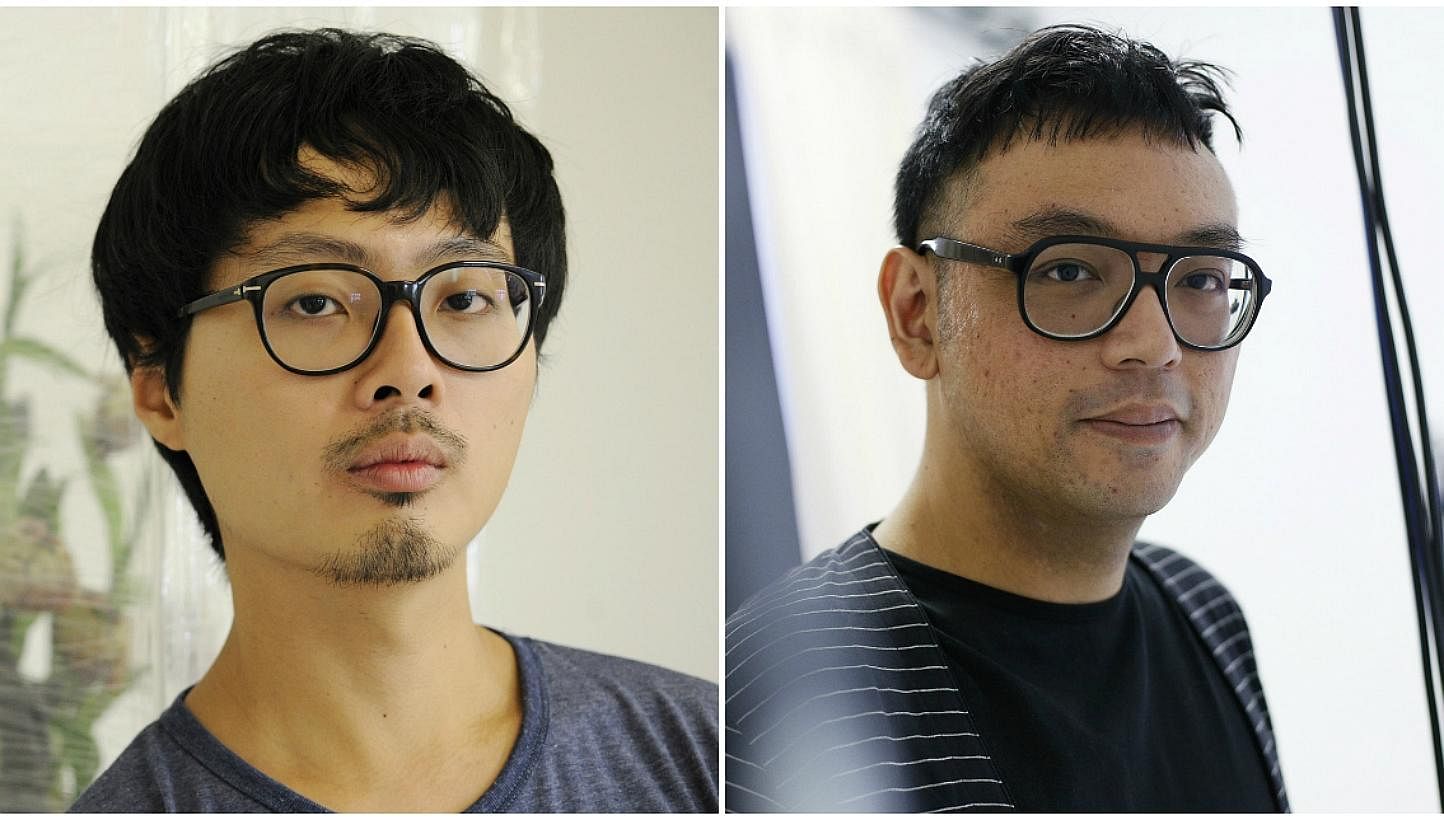 Two Singapore artists, Zhao Renhui (left) and Ho Tzu Nyen, are among those vying for the $60,000 grand prize in the Asia Pacific Breweries Foundation Signature Art Prize. -- PHOTOS: ST FILE