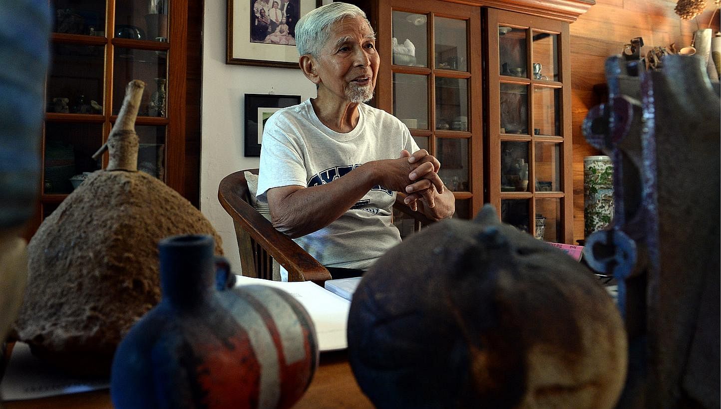 One of Singapore's most renowned artists, potter Iskandar Jalil, is suffering from Stage 4 prostate cancer. -- PHOTO: BERITA HARIAN FILE