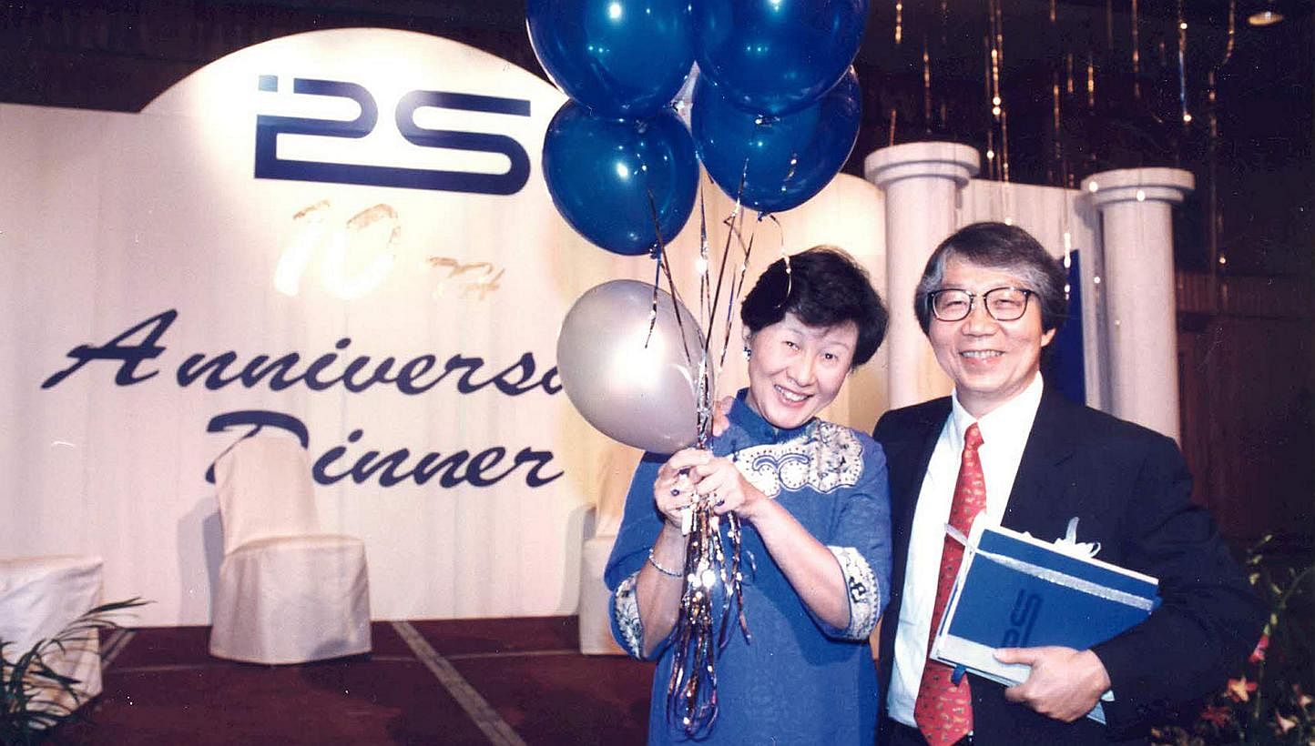 Prof Tommy Koh and his wife Siew Aing at the Institute of Policy Studies' fifth anniversary dinner in 1995, when Prof Koh was IPS director.