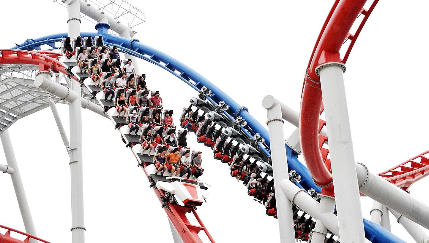 The Battlestar Galactica roller coaster at Universal Studios Singapore (USS) may be able to re-open by the end of this year after it was closed in July last year for an "attraction review". -- PHOTO: ST FILE