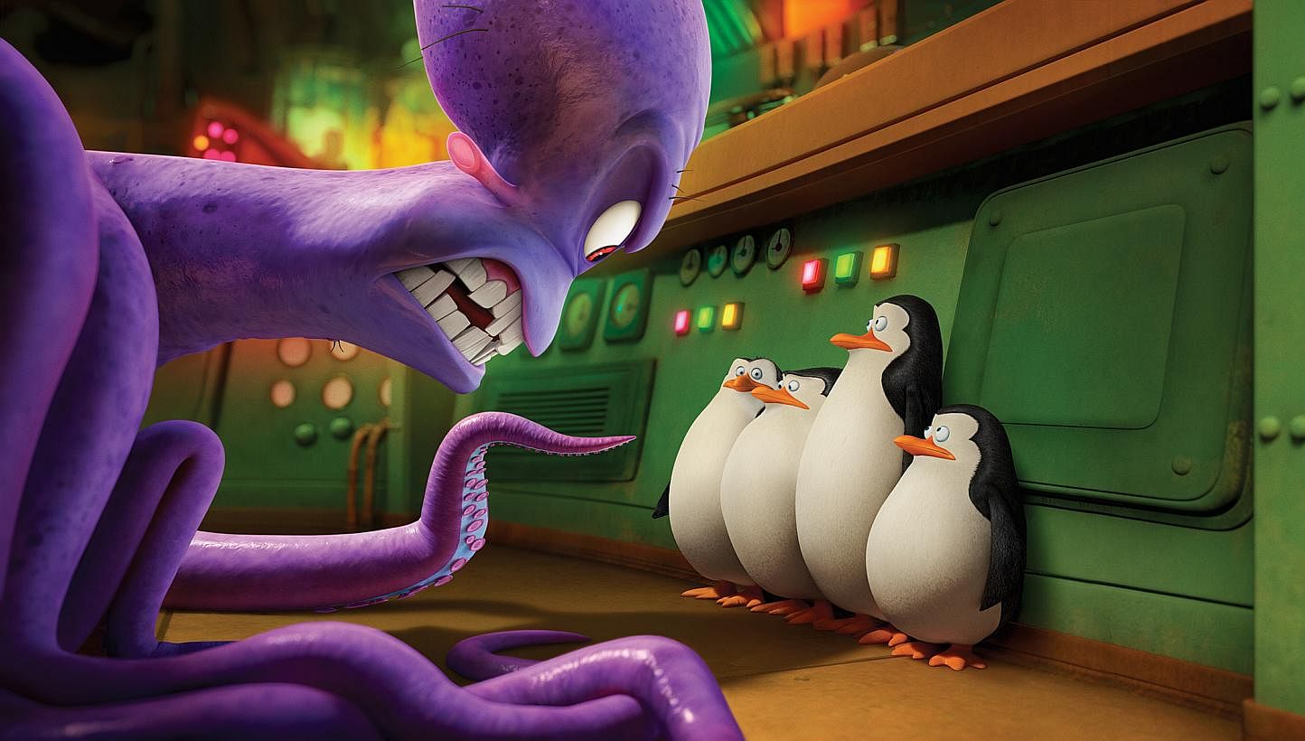 Penguins Skipper, Kowalski, Rico and Private steal the limelight from octopus Dr Octavius Brine at marine tourist attractions. -- PHOTO: TWENTIETH CENTURY FOX
