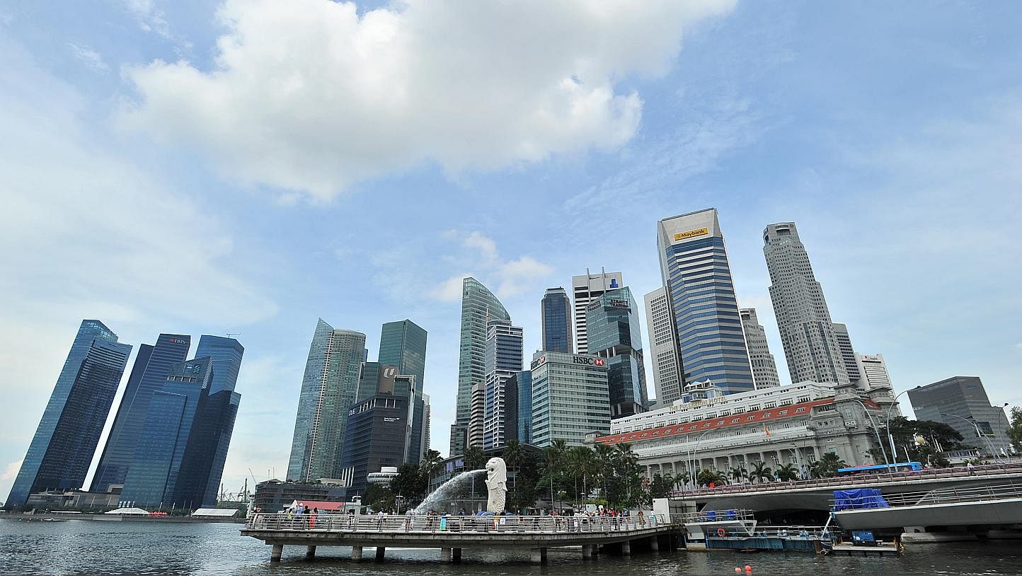 Singapore's Central Business District. Singapore was ranked as the No. 7 best performer in terms of cleanness&nbsp;in Transparency International's annual Corruption Perceptions Index. -- PHOTO: ST FILE