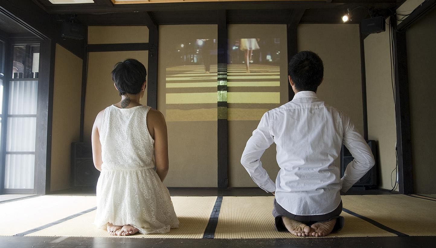 Originally a full-length piece performed in a traditional Japanese townhouse, Housewarming juxtaposes the irrepressible warmth of the Philippines with the courteous restraint of Japan. -- PHOTO: KYOTO ARTS CENTRE