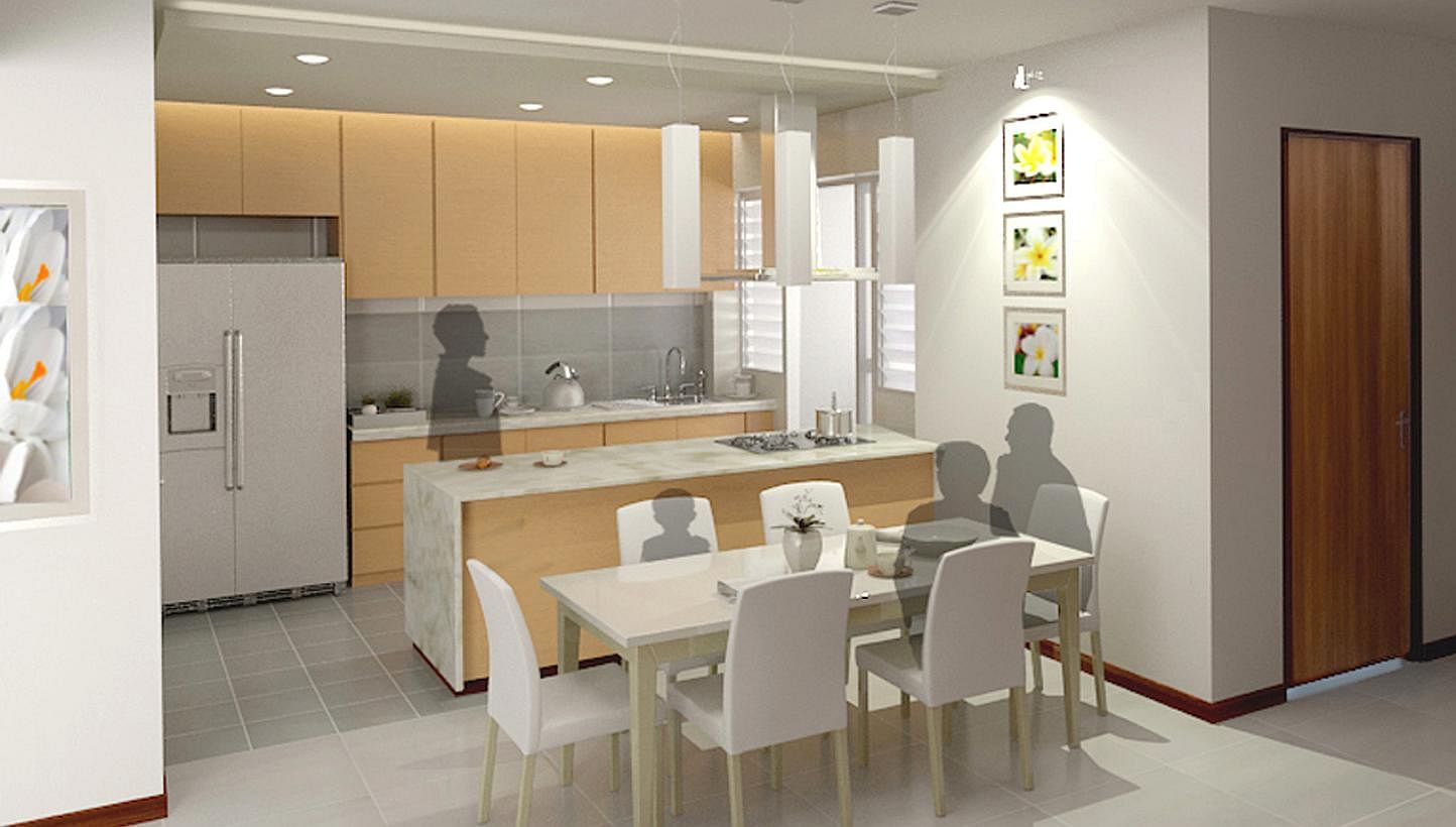 The HDB has offered the open-kitchen option since September last year to give home buyers more flexibility in designing their flats.