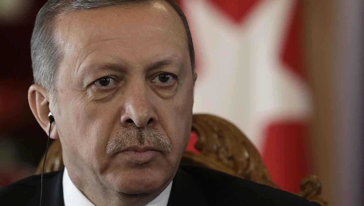 Turkish police said Thursday that a suspected “terrorist” armed with grenades and old guns was arrested after a failed attack near the office in Istanbul of President Recep Tayyip Erdogan (above).&nbsp;-- PHOTO: REUTERS