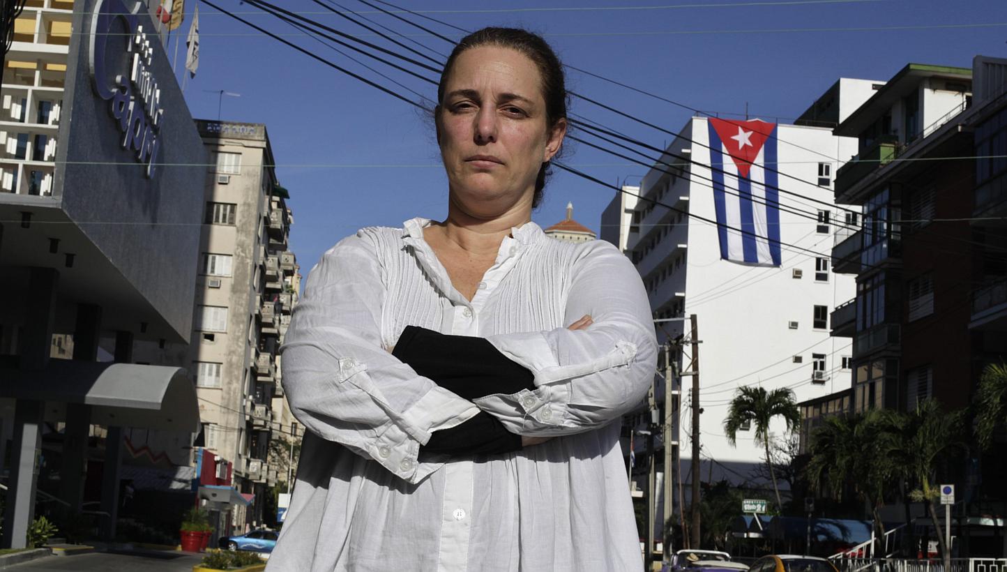 Cuban artist Tania Bruguera in Havana Dec 31, 2014.&nbsp;More than 500 artists wrote to Cuban President Raul Castro on Friday calling for the release of Cuban performance artist Bruguera,&nbsp;who was detained for a third time in three days in a crac