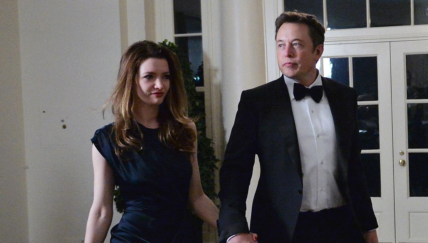 Mr Elon Musk and Ms Talulah Riley arriving at the White House in Washington in this Feb 11, 2014, file photo. The Internet entrepreneur and his British actress wife agreed to "amicably" end their marriage, according to a statement received on Friday.