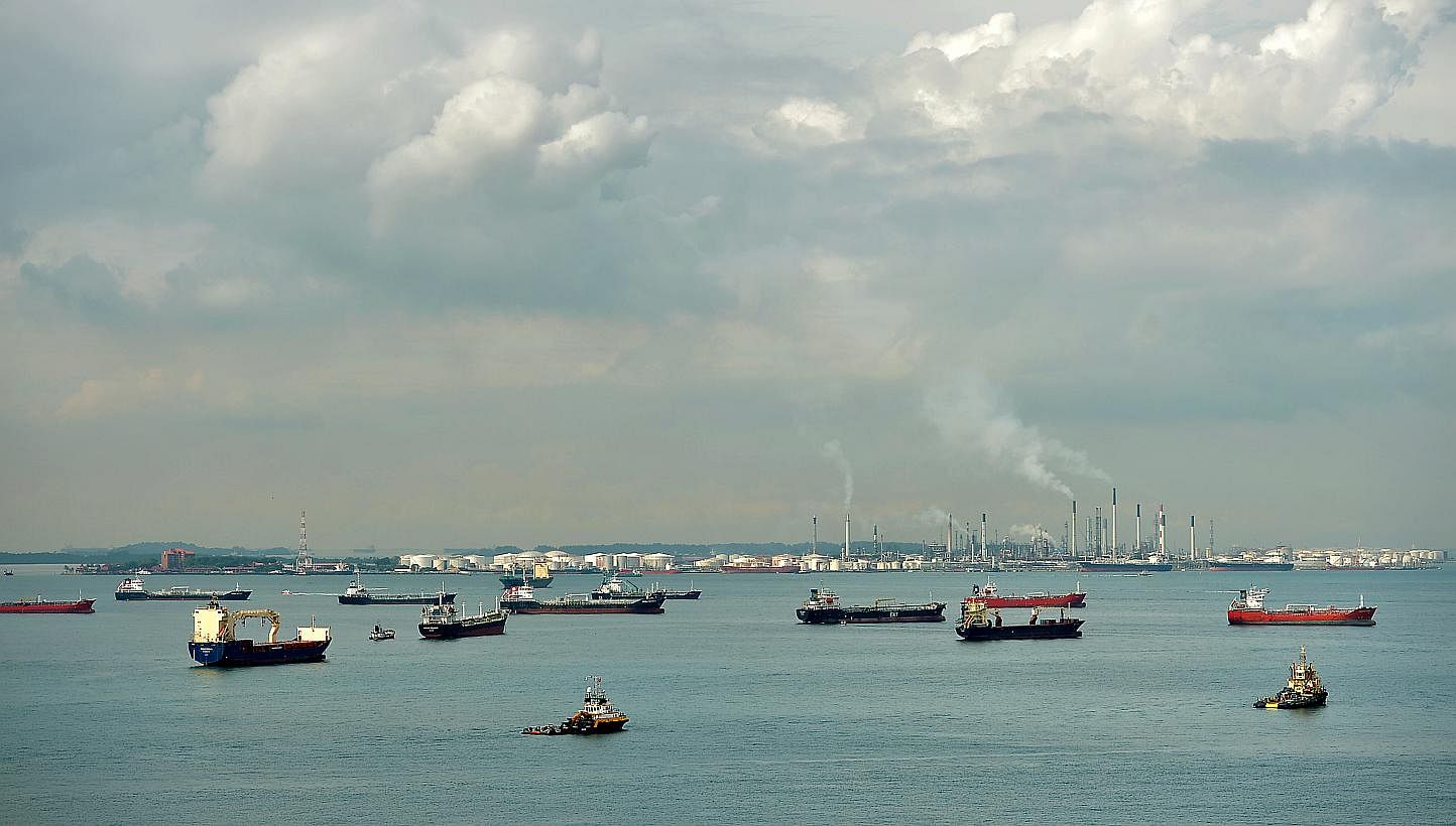 Employers in the maritime sector say that foreign applicants often pip Singaporeans to the job because of a sense that they are more willing to work under the tough conditions in the industry. -- ST PHOTO: KUA CHEE SIONG