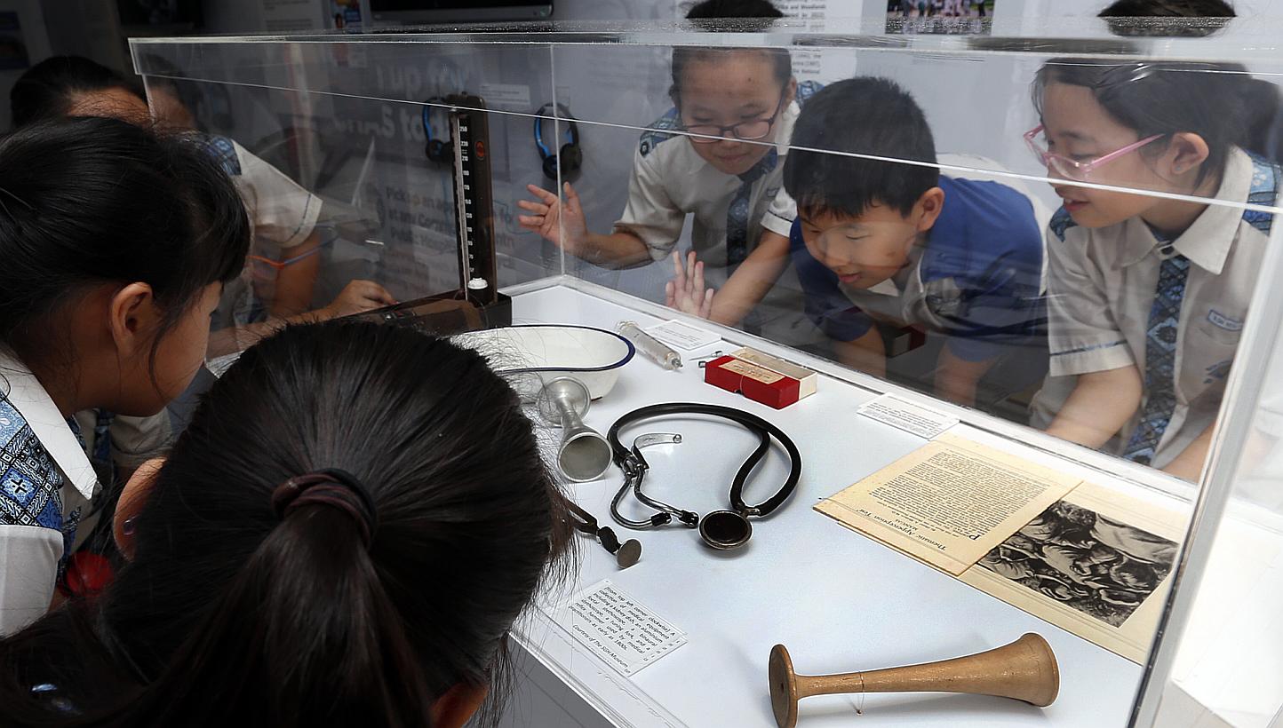 The National Heritage Board (NHB), in collaboration with the Museum Roundtable, has remodelled a truck and transformed it into a mobile dispensary which will house its travelling exhibition entitled 200 Years of Healthcare.&nbsp;-- ST PHOTO:&nbsp;LAU