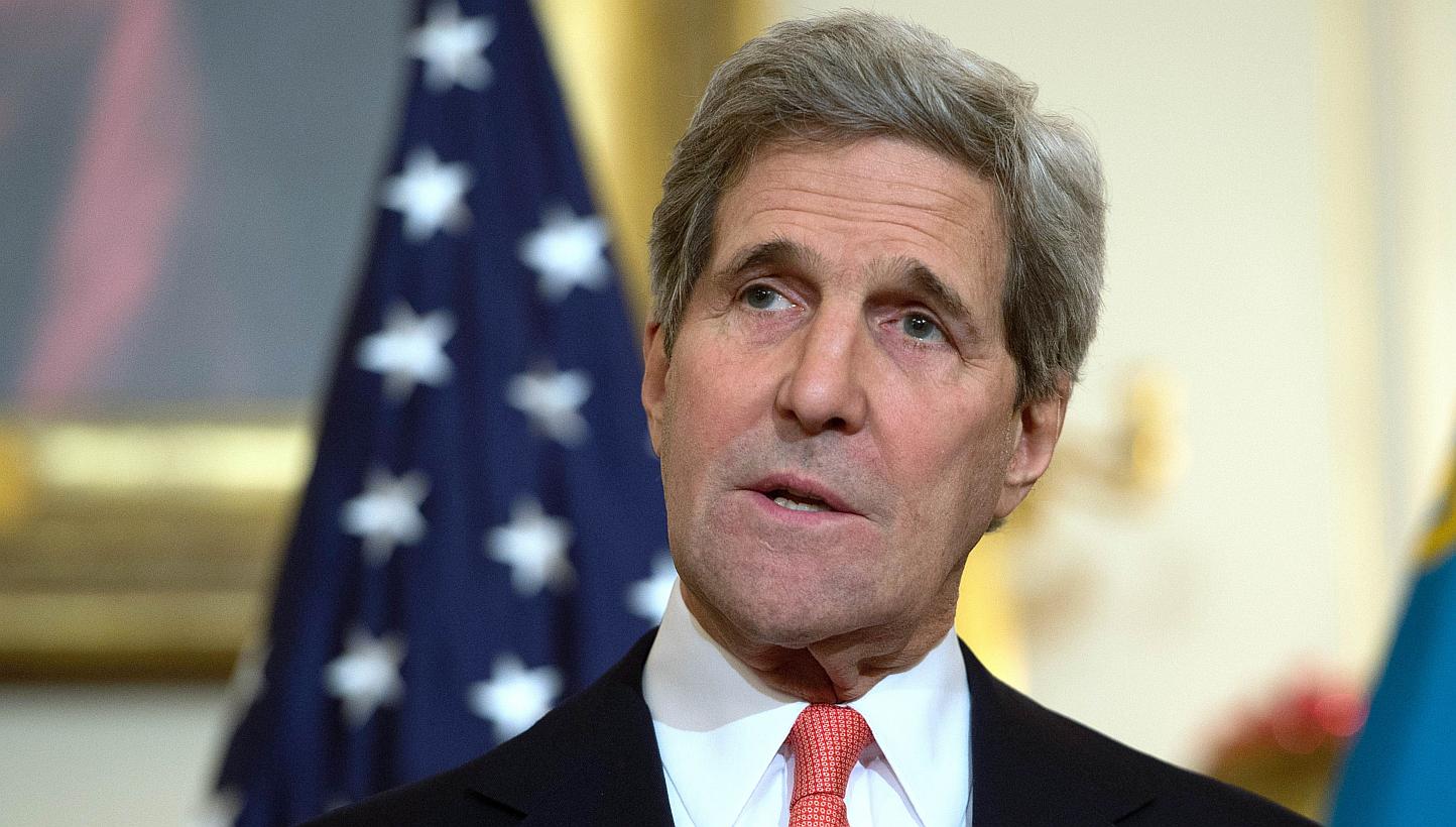 US Secretary of State John Kerry (above) will travel to India this week to join a key investment forum and pave the way for an upcoming visit by US President Barack Obama, an official said Tuesday. -- PHOTO: AFP&nbsp;