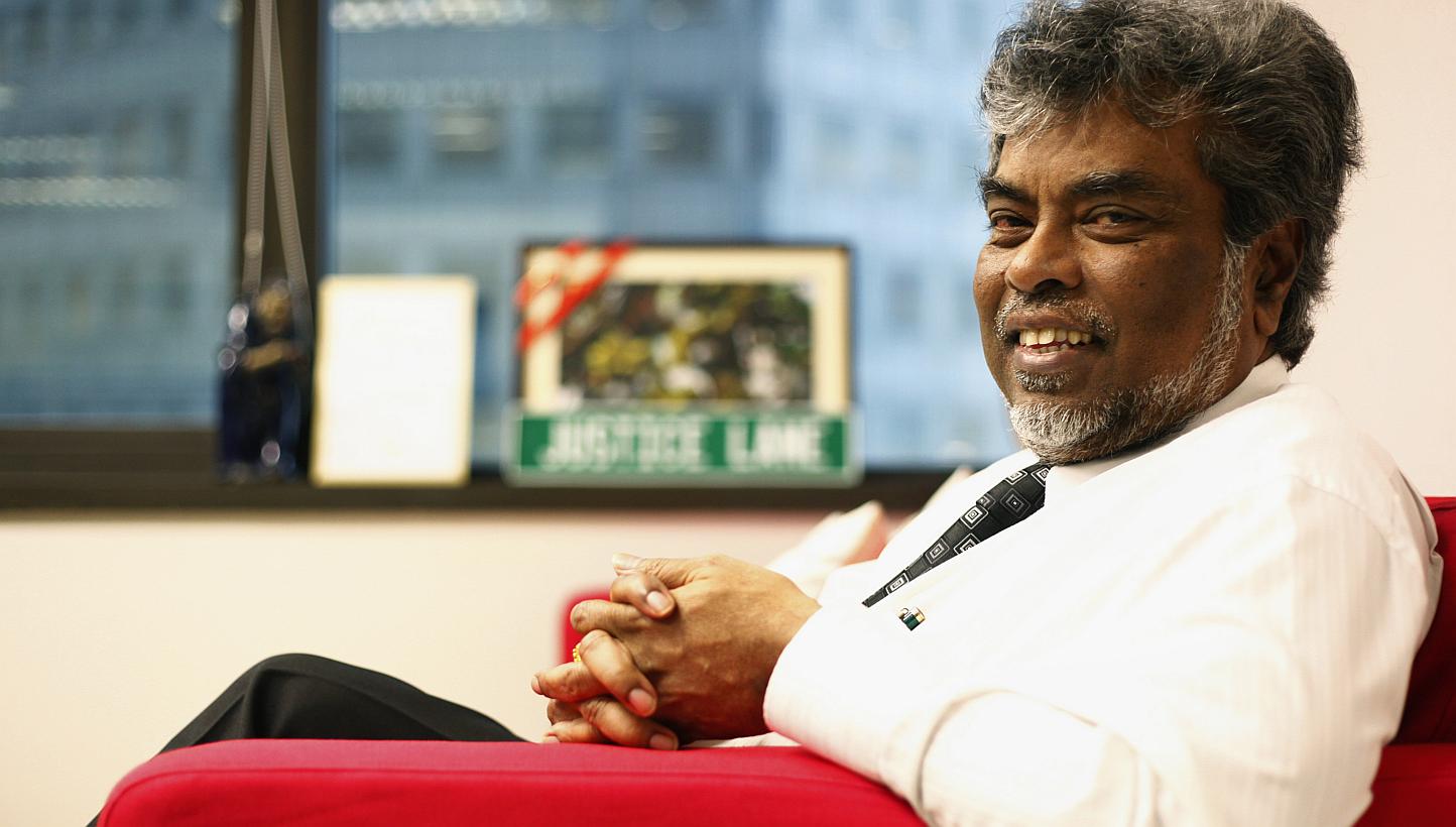 Criminal lawyer Subhas Anandan had taken on more than 2,500 cases and earned a reputation for defending notorious criminals, many a time pro bono. -- PHOTO: ST FILE