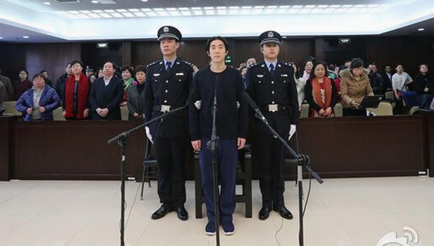 A handout photo showing actor Jaycee Chan standing trial at a court in Beijing on Jan 9, 2015. -- PHOTO: REUTERS