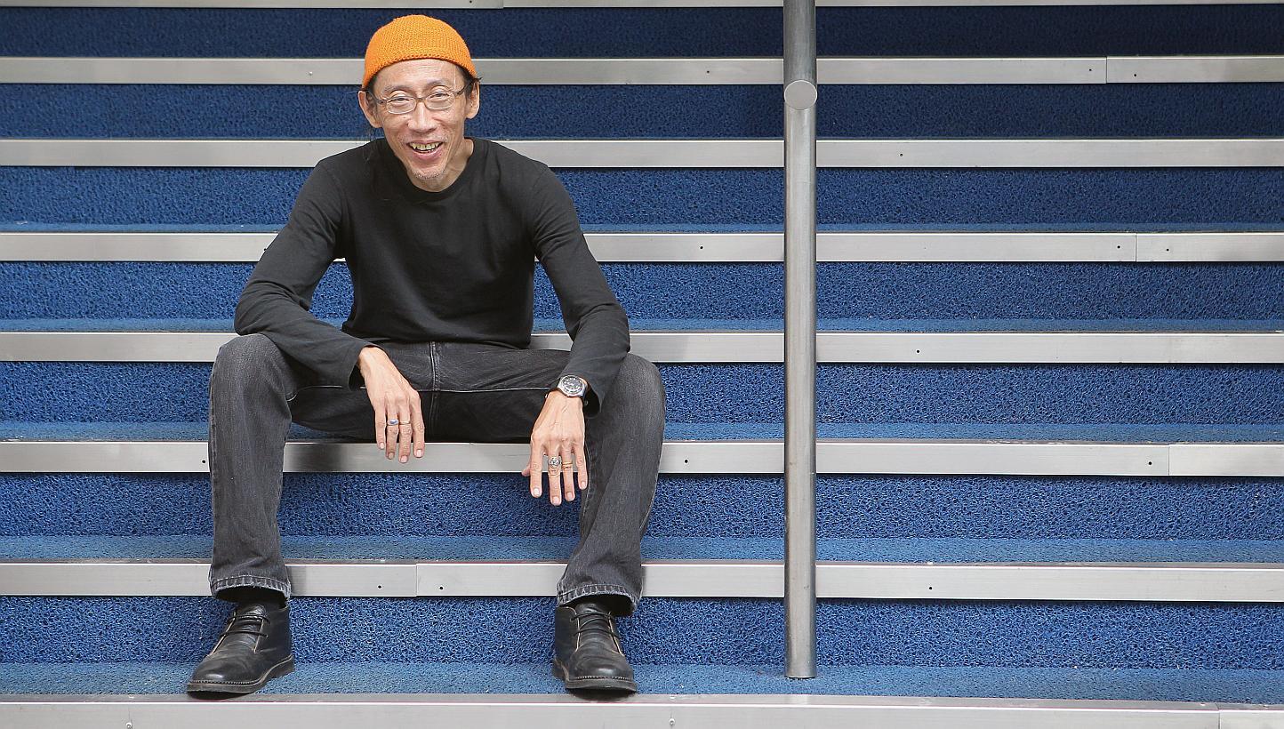 Lee Wen, an Australia-based Singaporean performance artist. The Cultural Medallion recipient recently participated in a group exhibition at the iPreciation gallery. -- ST PHOTO: NEO XIAOBIN