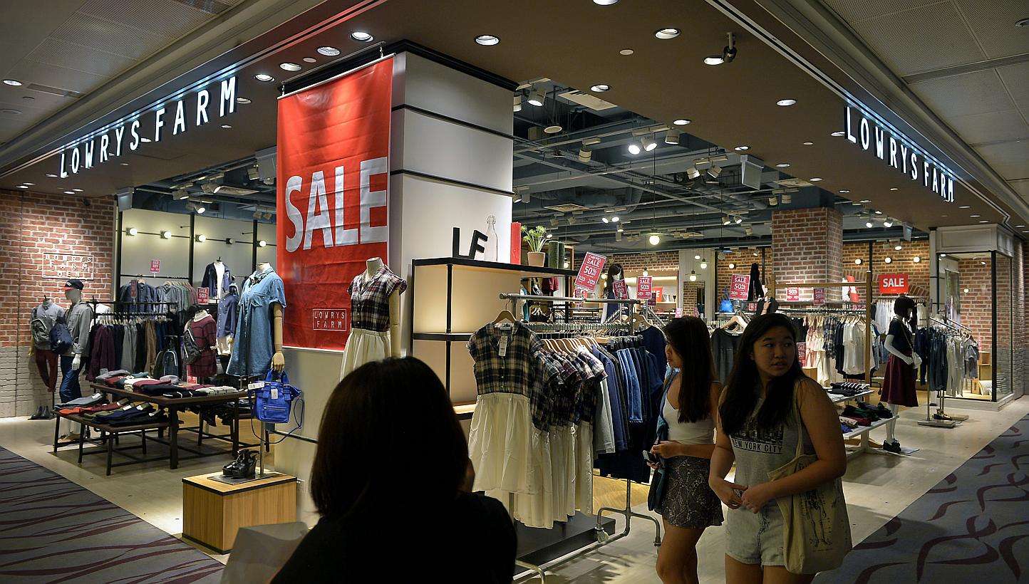 The Lowrys Farm outlet at 313@somerset. The parent firm is closing only its Singapore stores. Japanese skincare brand Fancl closed its 13 stores last March and lifestyle store Francfranc pulled out in May.