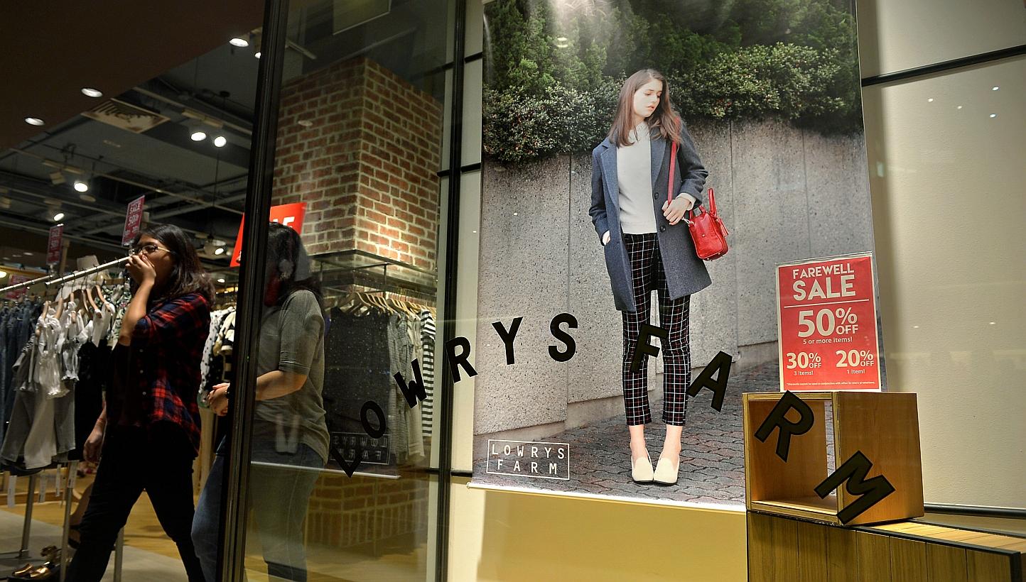 Japanese fashion brand Lowrys Farm will be shutting down all nine boutiques by Feb19, letting go of about 150 staff, after barely three years in the Singapore market. -- ST PHOTO: KUA CHEE SIONG