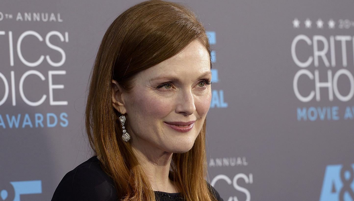 Actress Julianne Moore, star of Still Alice, arriving at the 20th Annual Critics' Choice Movie Awards in Los Angeles, California on Jan 15, 2015. This is the fifth time she has been nominated for an Oscar. -- PHOTO: REUTERS