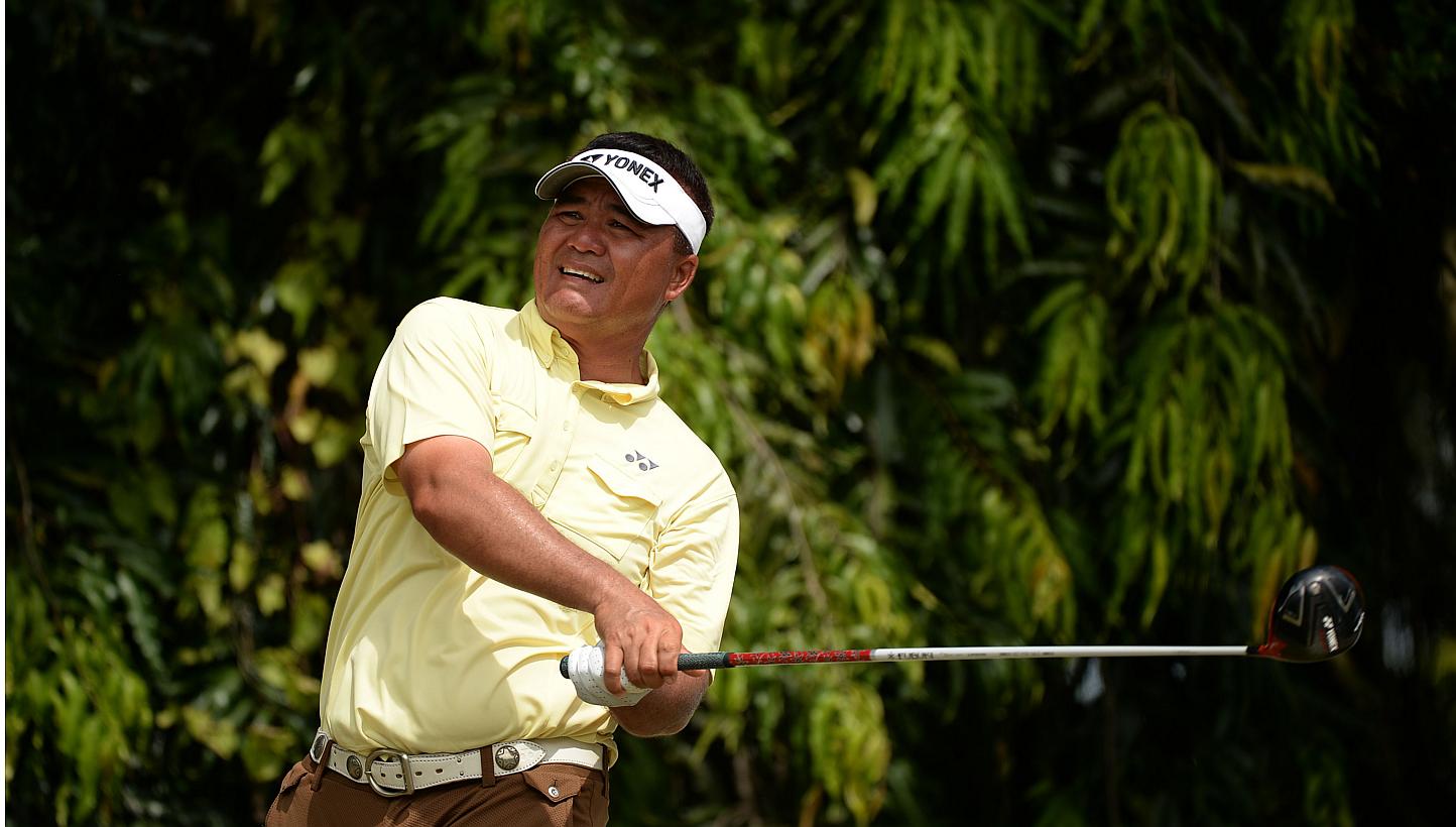 Mardan Mamat has been rock solid in his first tournament of the year following a three-week break, as he signed for an even-par 71 on Friday for a seven-under total of 206. -- PHOTO: AFP/WORLD SPORT GROUP/KHALID REDZA