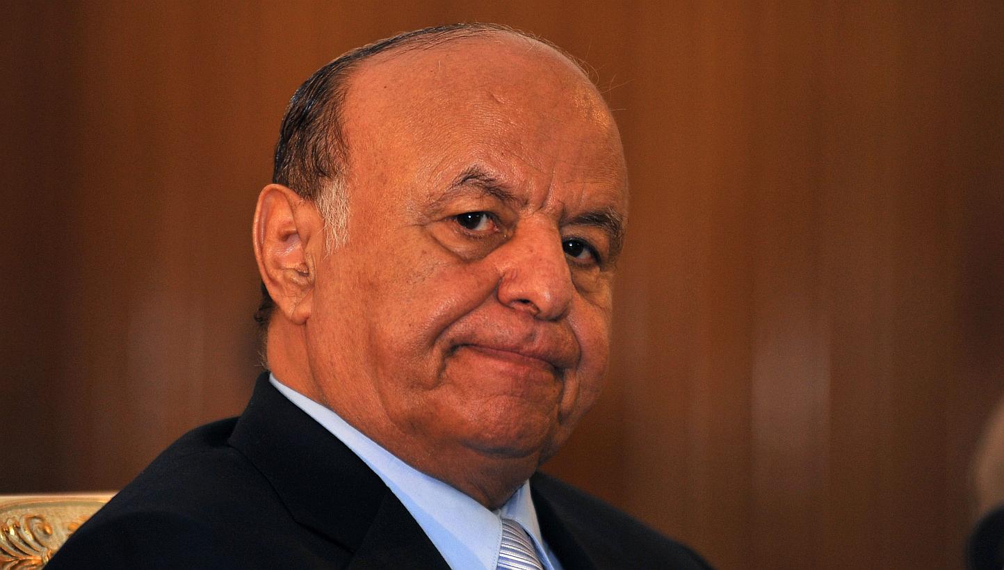 Yemen&nbsp;President Abdrabuh Mansour Hadi at the presidential palace in Sanaa, Yemen, in 2013. Mr Hadi, 69, whose palace compound was seized and residence attacked by Huthi Shi'ite militiamen on Tuesday, has ruled over Yemen for three turbulent year
