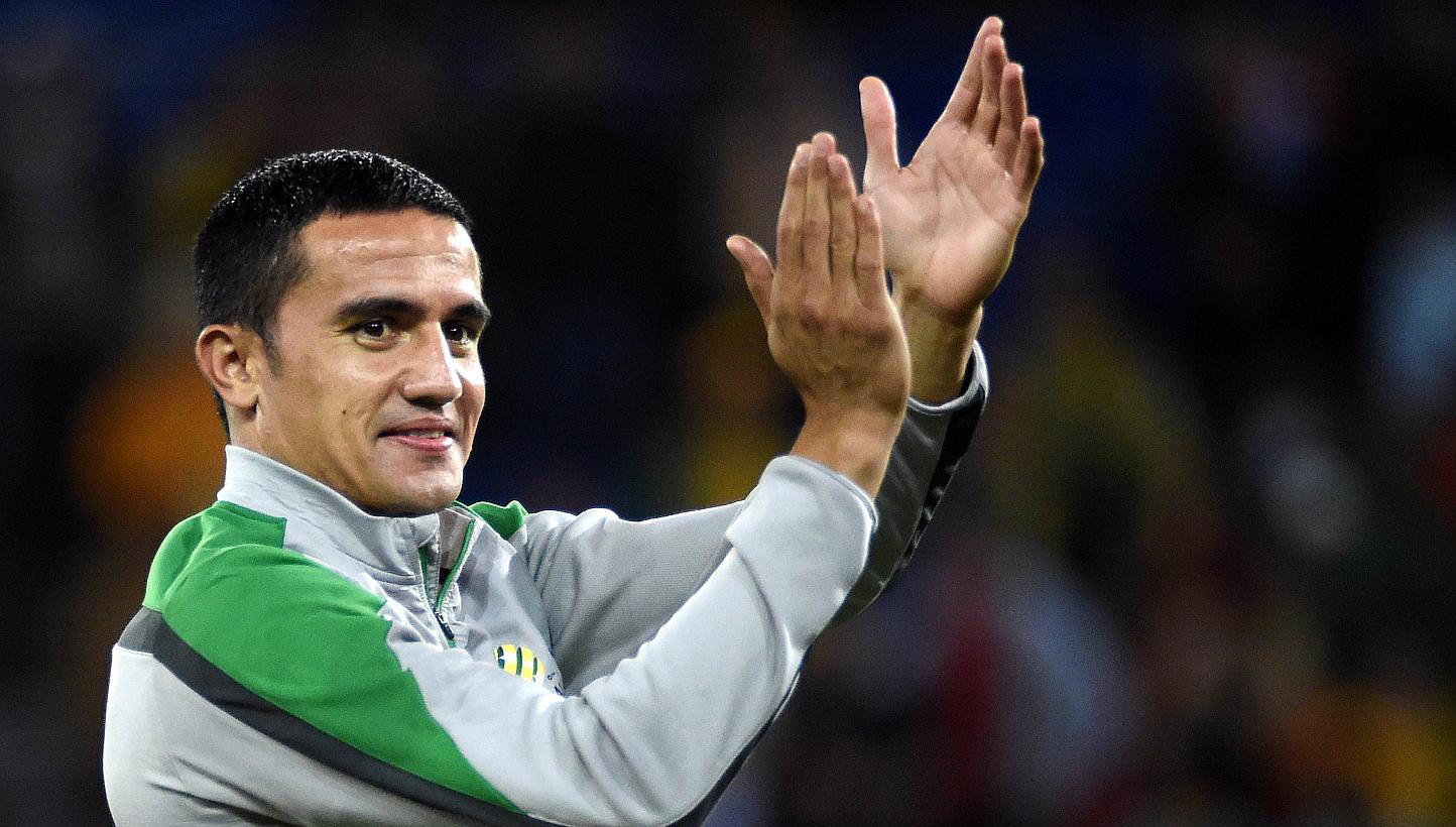 Tim Cahill will be leading the Australia front line as the Socceroos take on South Korea to decide the 2015 Asian champions. -- PHOTO: AFP