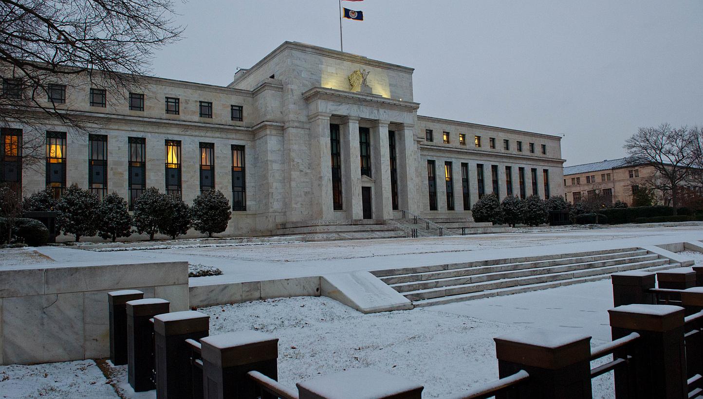 The US Federal Reserve building in Washington, DC on &nbsp;on Jan 27, 2015. The Fed begins its first monetary policy meeting of the year to take the pulse of the US economy as it mulls an interest rate hike. -- PHOTO: AFP
