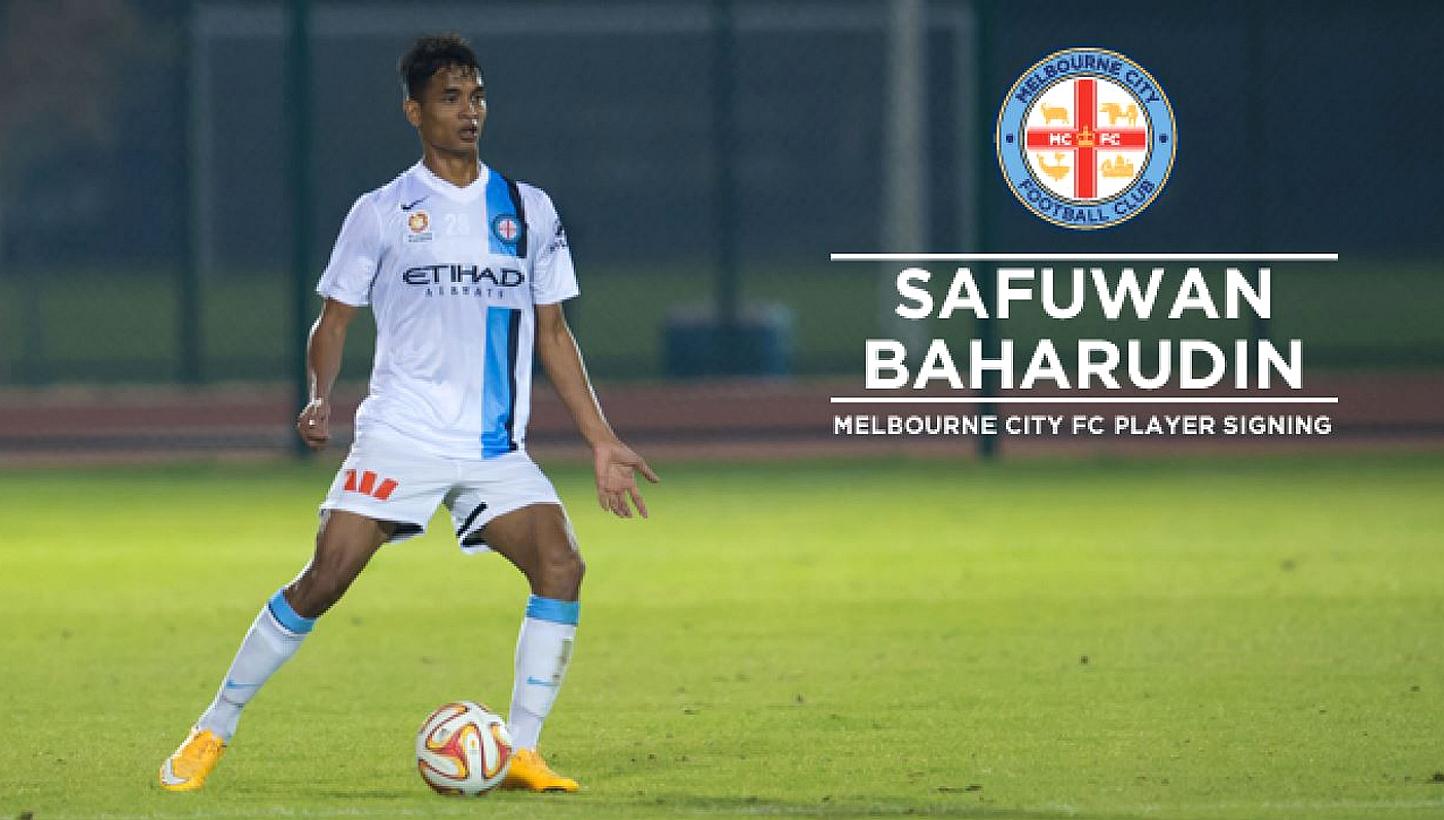 Singapore defender Safuwan Baharudin in action for new club, A-League side Melbourne City FC. -- PHOTO:&nbsp;COURTESY OF MELBOURNE CITY FC