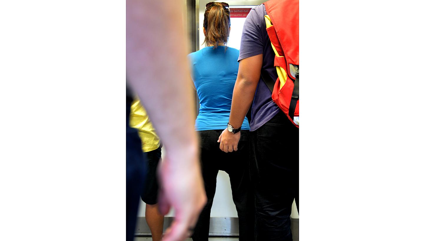 Last year, there were 164 reports of molestation on public transport, up from 154 in 2013. -- PHOTO: THE NEW PAPER&nbsp;