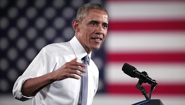 US President Barack Obama's (above) fiscal 2016 budget proposes a roughly 7 per cent increase in spending over mandatory levels set in spending caps known as "sequestration," a White House official said on Thursday. -- PHOTO: AFP