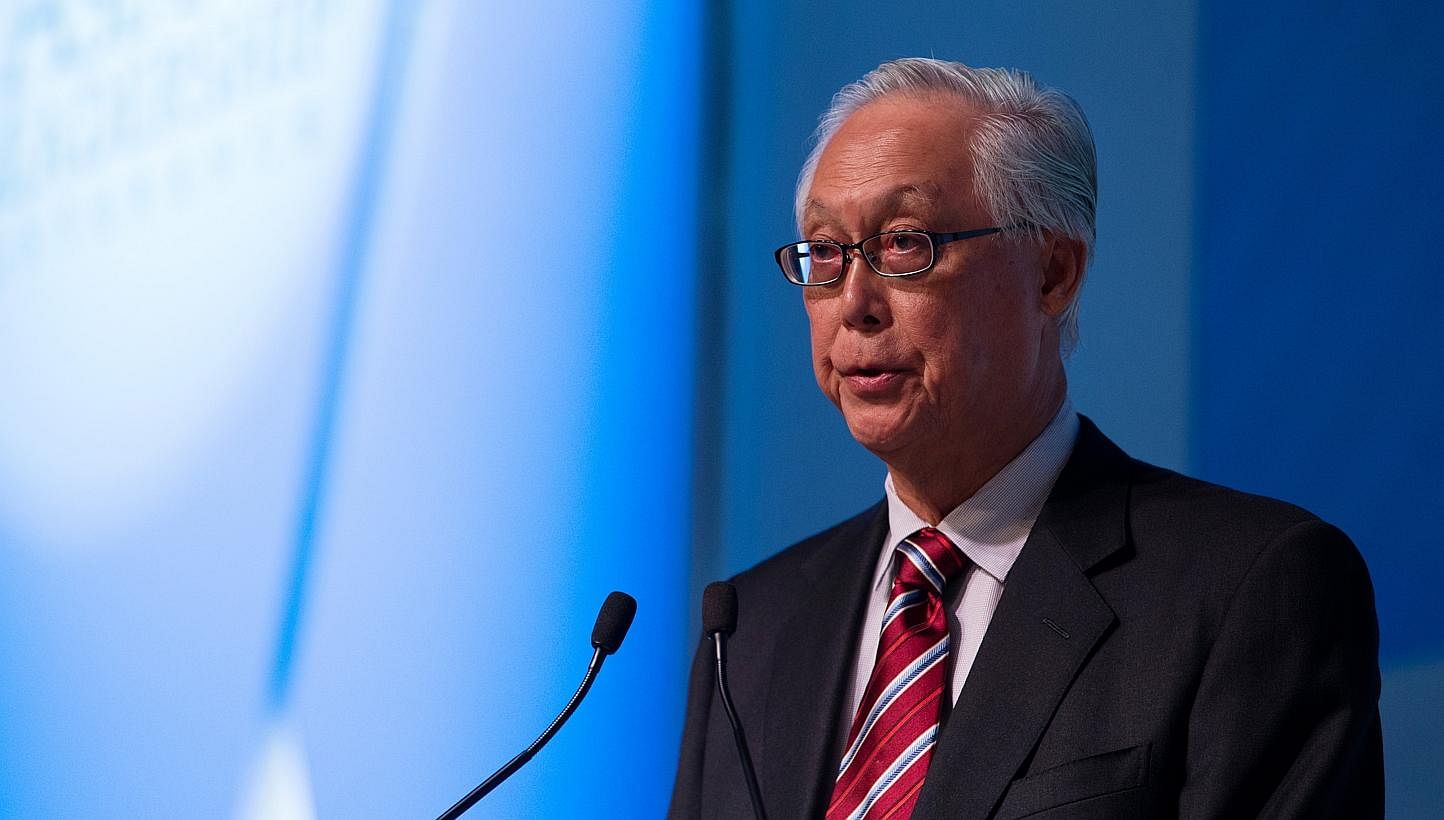 Emeritus Senior Minister&nbsp;Goh Chok Tong speaking at the Asian Leadership Conference (ALC) in Seoul, South Korea, on March 3, 2014. He will call on Myanmar President Thein Sein during a visit to the country's capital, Naypyitaw, this week. -- PHOT