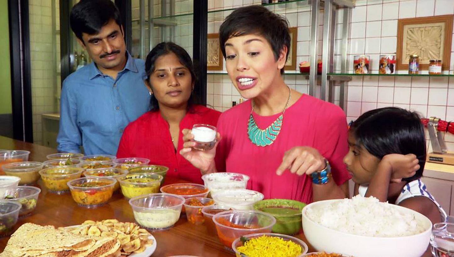 Nikki Muller as host in television food series, The Food Detective. It is one of many Public Service Broadcast (PSB) programmes lauded by the Media Development Authority (MDA) for improvements in production quality. -- PHOTO: MEDIACORP