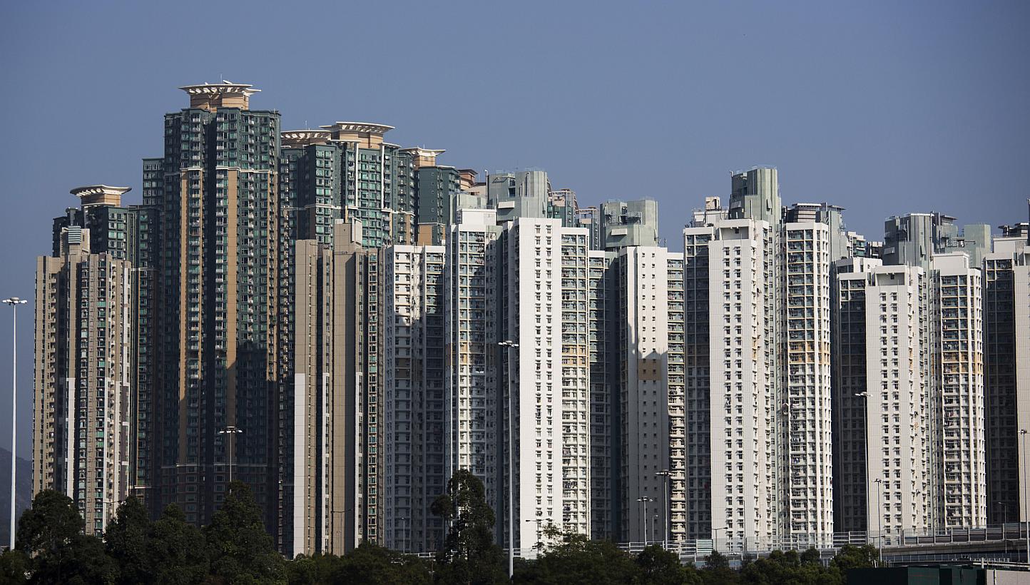 Residential buildings in the Lai Chi Kok district of Hong Kong on Jan 9, 2015. -- PHOTO: BLOOMBERG 