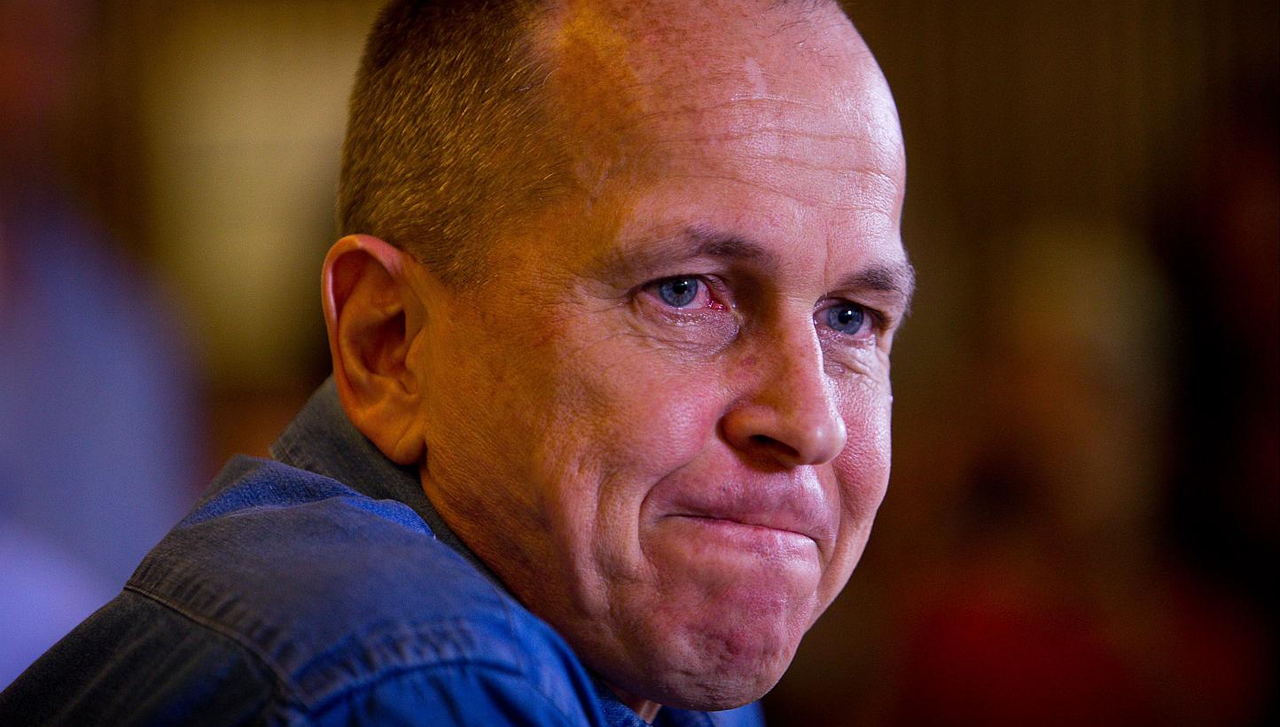 Al-Jazeera journalist Peter Greste said his time in jail had been tough physically and mentally but that he and his colleagues had been treated well. -- PHOTO: AFP