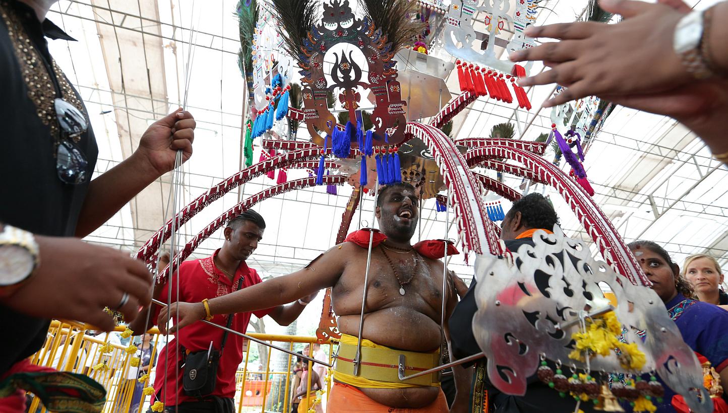 Law Minister K. Shanmugam addressed some questions raised over the ban on playing musical instruments at Thaipusam processions. -- PHOTO: ST FILE