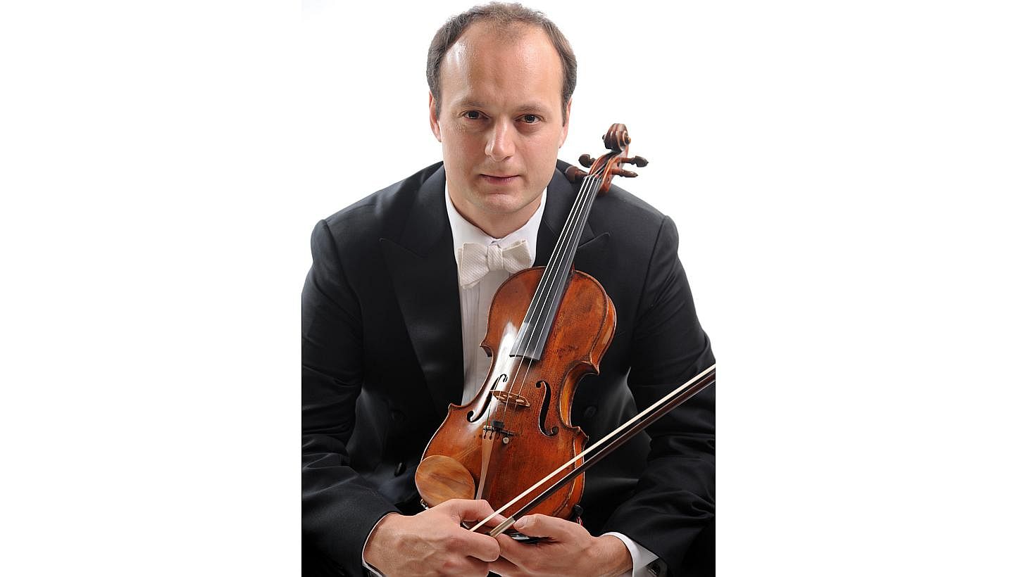 Yuzefovich has already made his mark with his polished and thoughtful solos as Singapore Symphony Orchestra's concertmaster, but brought things to a whole new level in the opening Nocturne of the concerto.&nbsp;-- PHOTO: SSO