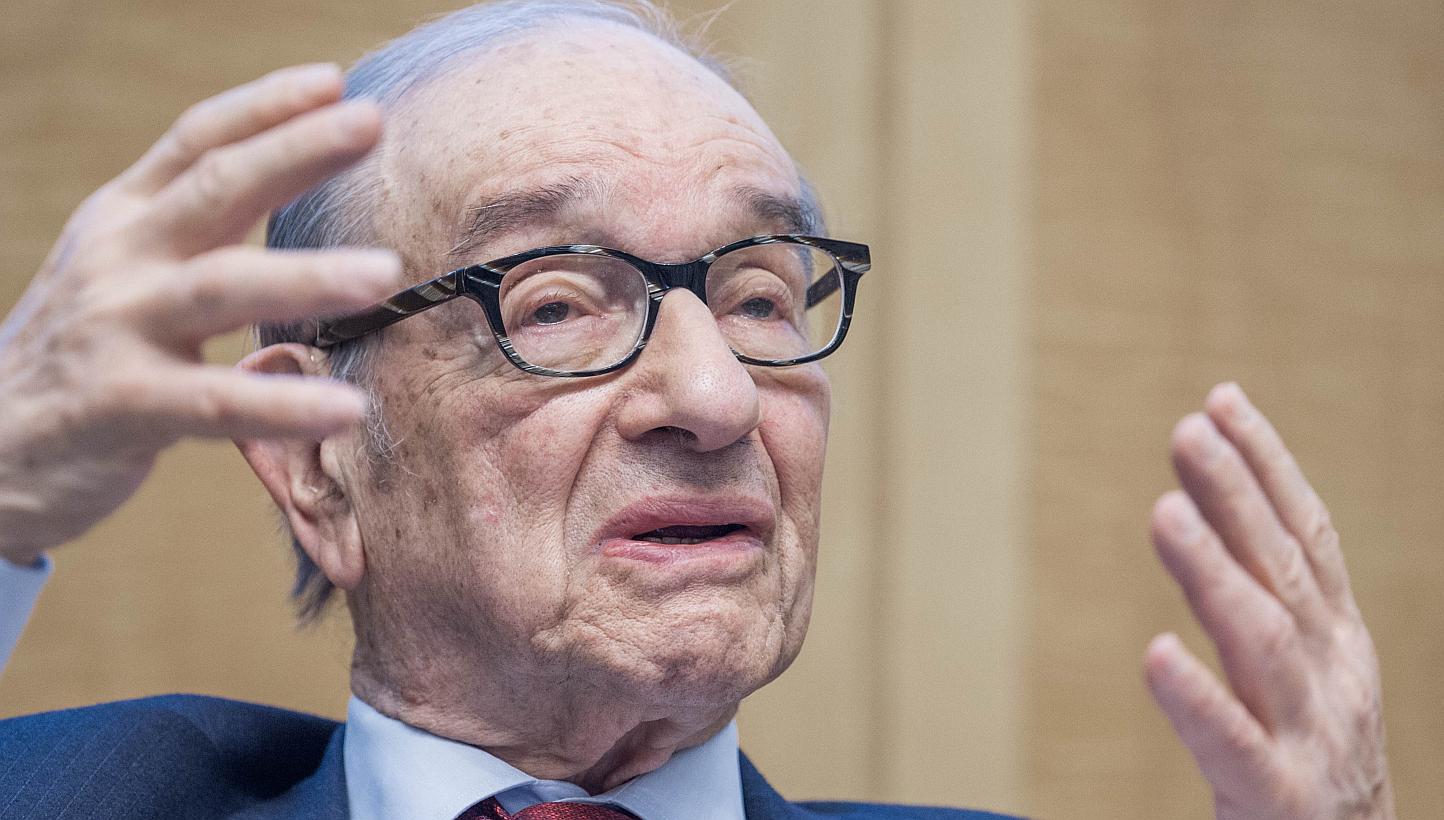 Greenspan, who was head of the Federal Reserve from 1987 to 2006, said that the eurozone could not continue in its current form without political integration. -- PHOTO: AFP