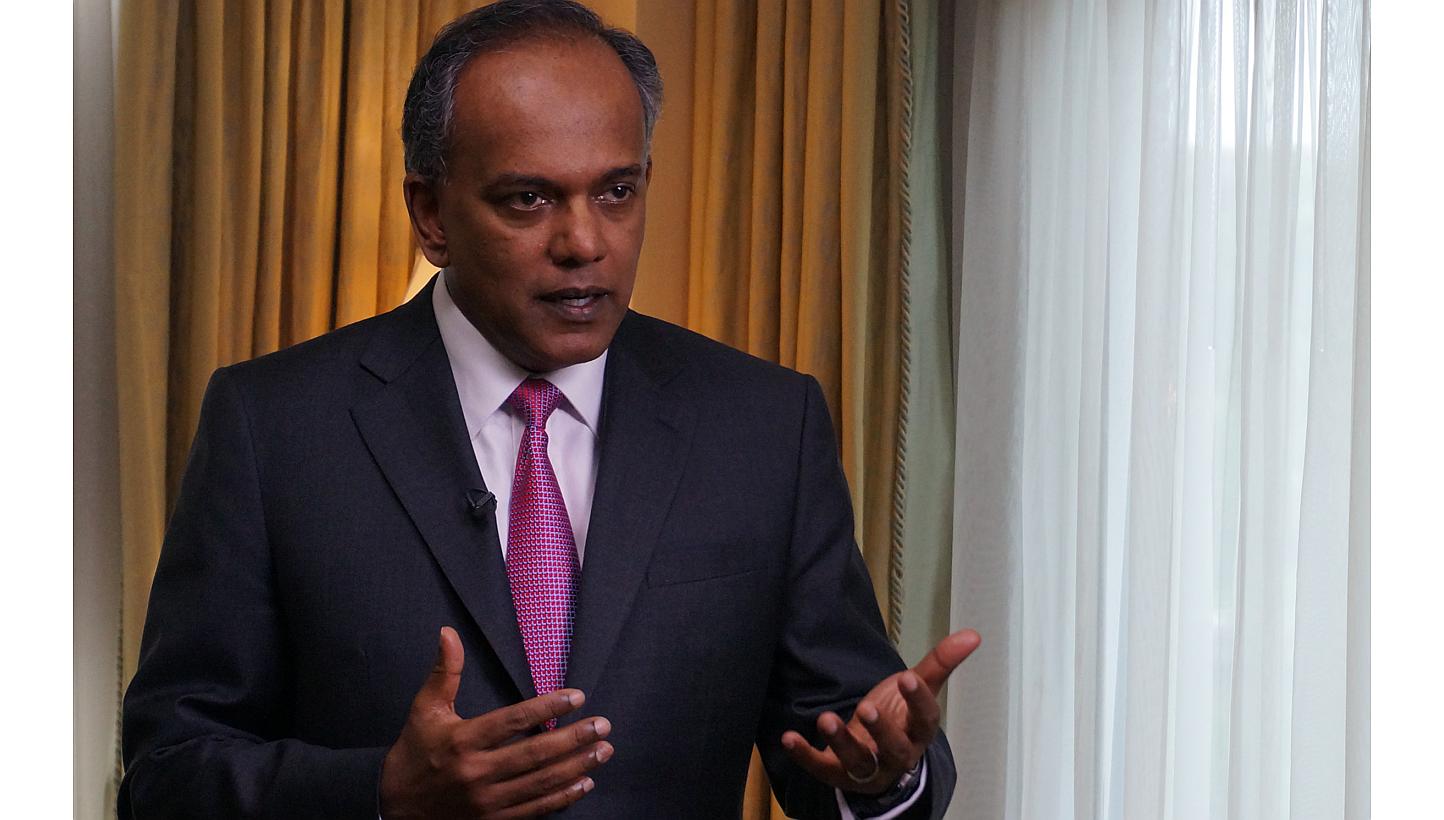 Law Minister K. Shanmugam speaks to reporters on the final day of his one-week tour to Washington, United States. Alleging that the Workers' Party over-paid a managing agent run by its supporters, Shanmugam said in Parliament on Thursday th