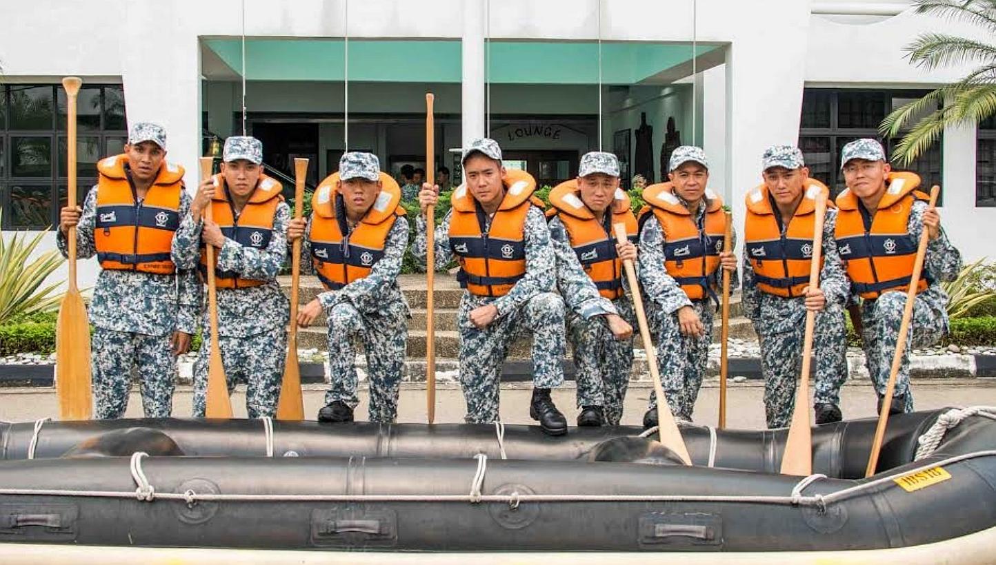 The Ah Boys To Men crew of National Service recruits must take on a whole new challenge - the gruelling training regimen of the Naval Diving Unit. -- PHOTO: GOLDEN VILLAGE PICTURES