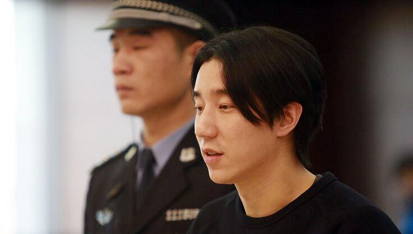 Jaycee Chan, son of gongfu star Jackie Chan, during his trial at the Dongcheng District People's Court in Beijing on Jan 9, 2015. -- PHOTO: AFP/DONGCHENG DISTRICT PEOPLE'S COURT/YAN NAIYI&nbsp;