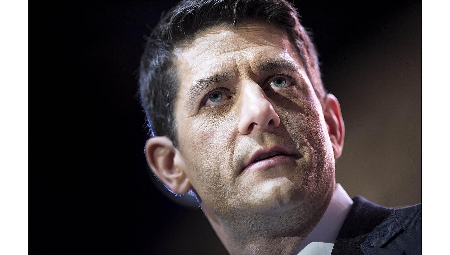 Chairman of the House of Representatives Committee on Ways and Means Paul Ryan is leading a&nbsp;US congressional delegation to Singapore from Feb 15-17.&nbsp;-- PHOTO: AFP