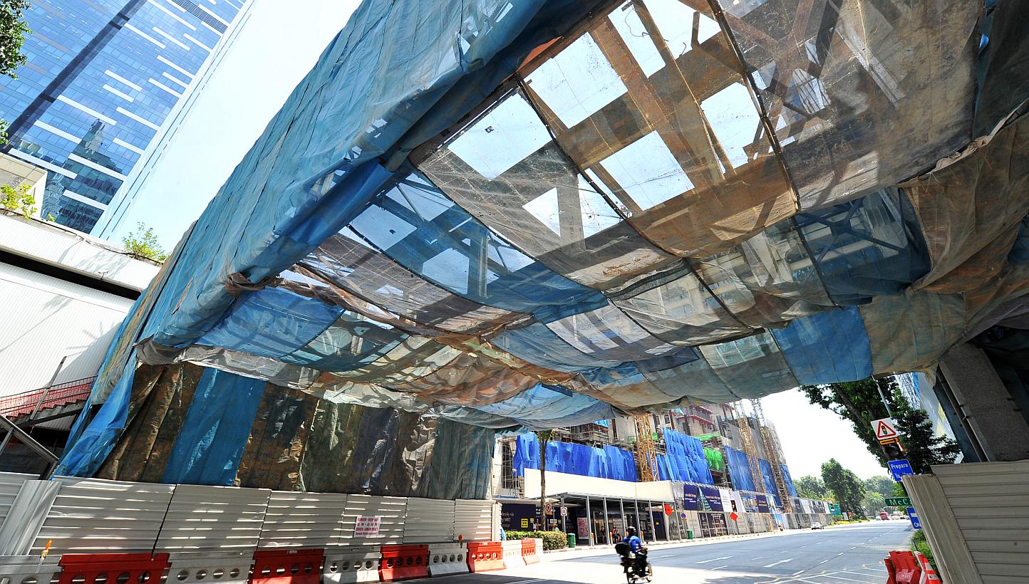 The Golden Bridge in Shenton Way will be demolished during the Chinese New Year weekend.