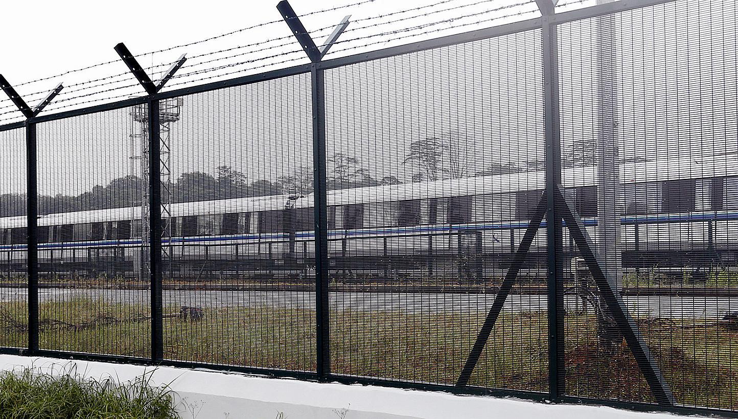 A new MRT train at the Gali Batu Depot in Woodlands, the main train stabling and maintenance facility for the Downtown Line. -- ST PHOTO: LAU FOOK KONG