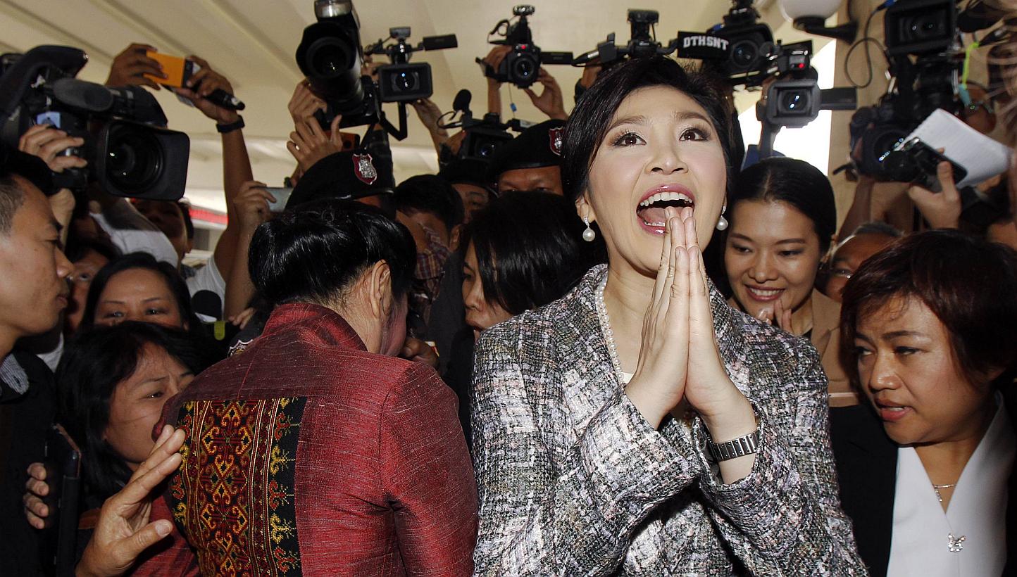 The Thai National Anti-Corruption Commission has said it will recommend the Finance Ministry file a 600 billion baht (S$25 billion) lawsuit against former prime minister Yingluck Shinawatra over the controversial rice-pledging scheme. -- PHOTO: REUTE