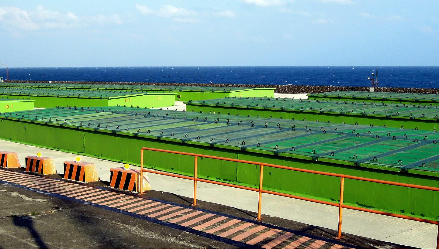 A photograph made available on Feb 17, 2015, shows the general view over Taiwan Power Company's nuclear waste storage facility on the Lanyu Island off Taiwan's southeast coast on Jan 9, 2015. -- PHOTO: EPA