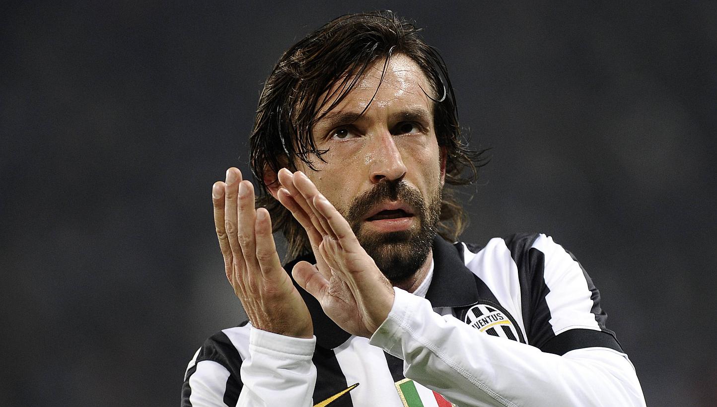 Juventus' Andrea Pirlo reacts during their Italian Serie A&nbsp;football match against Atalanta in Turin on&nbsp;Feb 20, 2015. Pirlo is set for scans on a calf problem on Wednesday, Feb 25, amid fears he could be ruled out for several weeks. -- PHOTO
